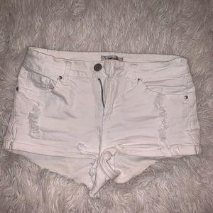 distressed white shorts (Charlotte Russe)